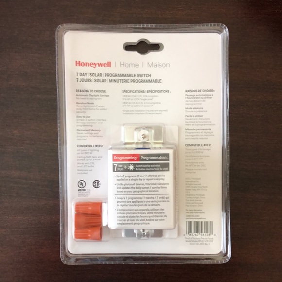 Honeywell Home Solar 7 Day Programmable Light Switch Timer - RPLS740B - Picture 5 of 5
